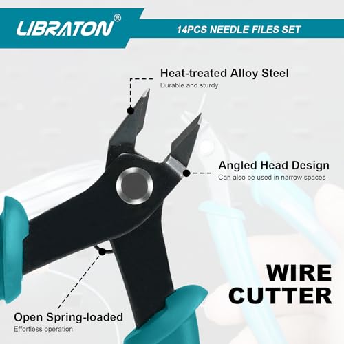LIBRATON Needle File Set, Diamond Needle File Set, 14PCS Small File Set - style: Needle File-14PCS