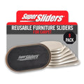 Super Sliders 3-1/2" x 6" Small Oval Reusable Furniture Sliders for Carpet, Anti-Slip Protective Furniture Moving Pads for Beds, Sofas, Dressers, Set of 8, Beige - size: 3-1/2 x 6 Inch Oval, style: For Carpet