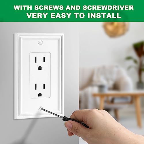 Ranweydi Decorative Single Rocker Switch Plate Covers-4 Pack - size: 1 Gang Single Decorator
