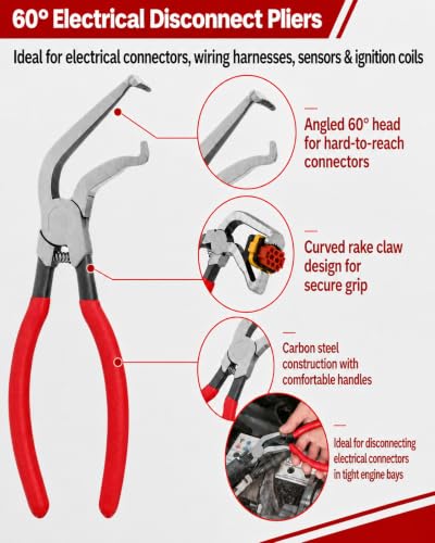 5 Pcs Electrical Disconnect Pliers Kit,Electrical Connector Removal Tool