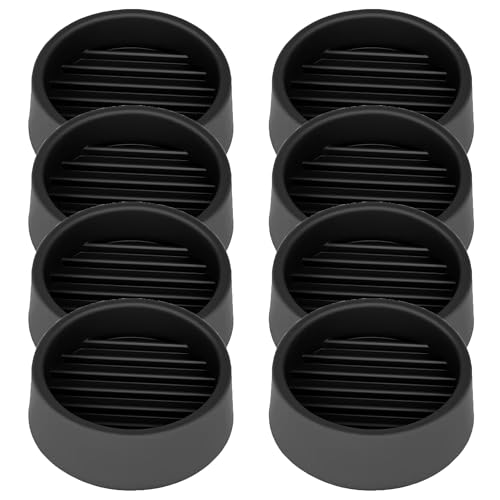 1.5X1.5 Round Rubber Caster Cups, Non Slip Furniture Pads - 8 Pack - color: Black, size: 1.5” 8pcs