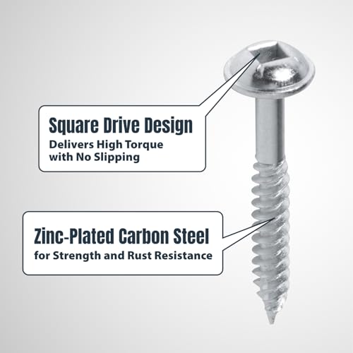 POWERTEC 150 PK Pocket Hole Screws, Maxi-Loc Head, #2 Square Drive, 1-1/4" Fine Thread for Pocket Hole Jig, Hardwood Cabinets & Furniture (72262) - style: 150PK 1-1/4" Fine Maxi-Loc Screws