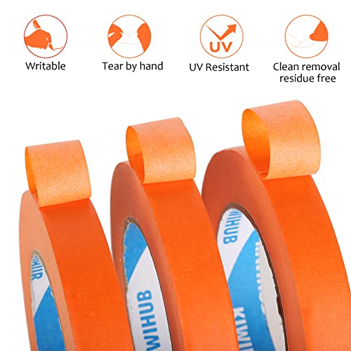 Orange Painters Tape,1 inch x 60 Yards - color: Orange