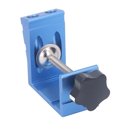 Pocket Hole Jig System, Durable Aluminum Alloy Drill Guide for Furniture Repair Woodworking Portable Pocket Joinery Kit with Drill Bit Stop Collar Screws Wooden and Plastic Plugs