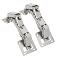 BADALU 1 Pair 175 Degree Frameless Soft Close Cabinet Hinges, Heavy Duty Hidden Hydraulic Lazy Susan Hinges Concealed for Corner Cabinet, Cupboards, Wardrobe(No Cup Grooving) - style: 175 Degree Frameless Soft Close Cabinet Hinges - 2 Pack