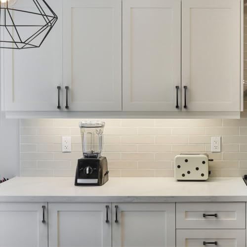 Amerdeco 10 Pack Matte Black 3.75 Inch(96mm) Hole Centers Kitchen Cabinet Pulls Cabinet Hardware Kitchen Handles for Cabinets Cupboard Handles Drawer Pulls ZH0009 - color: Matte Black, size: 3.75" hole center