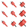 Bi-Metal Hole Saw Kit - 9 Pcs General Purpose Hole Saw Drill Bits, Sizes 3/4" to 3", HSS Hole Cutter with Arbor & Pilot Bit - Ideal for Wood, Plywood, Cornhole, Ceiling, and Drywall - size: 19-76mm