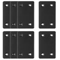 Bonsicoky 8Pcs Flat Straight Brace Brackets, 2.4 x 1.5 / 60 x 38mm - size: 2.4" x 1.5" - 8 PCS, style: Black