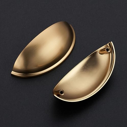 Ravinte Champagne Bronze Cabinet Pulls Drawer Cup Handles 3 Inch 12 Pack - color: Champagne Bronze