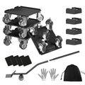 Kavlium Heavy Duty Furniture Dolly,5-Wheel Furniture Movers,6.3 Inch - color: Black, size: 6.3in