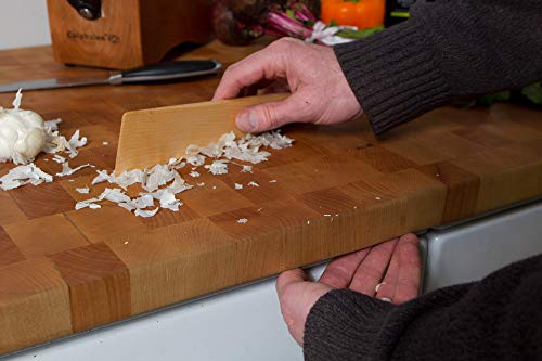 Earlywood 10 inch Handmade Wood Cooking Utensil for Kitchen, Multi-Purpose Scraper and Egg Turner, Cast Iron Scraper and Saute Spatula - Made in USA - Jatoba - size: 10 inch