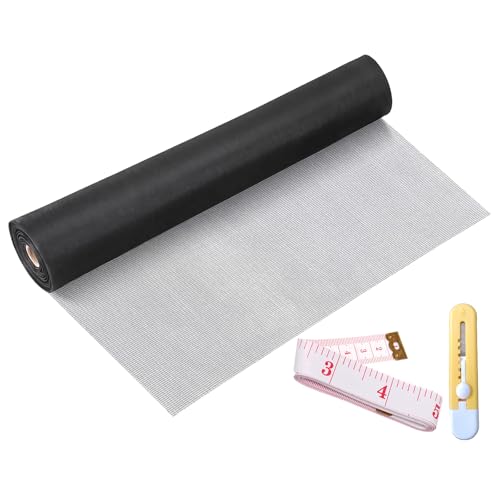 Window Screen Replacement Kit 32 Inch X 132 Feet Durable High Hardness Nanofibers Roll Screen Mesh Window Screen Repair Kit Black for Any Door and Window - size: 32 Inch×132 Feet