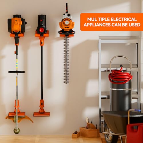 JNIHEEP Garage Organizer Trimmer Rack,Garden Power Tool Hanger,2Pack,Orange - color: Orange 2 Packs