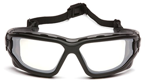 PYRAMEX I-Force Sporty Dual Pane Anti-Fog Goggle, Black Frame/Clear Anti-Fog Lens - color: I/O Mirror Anti-fog Lens / Black Frame