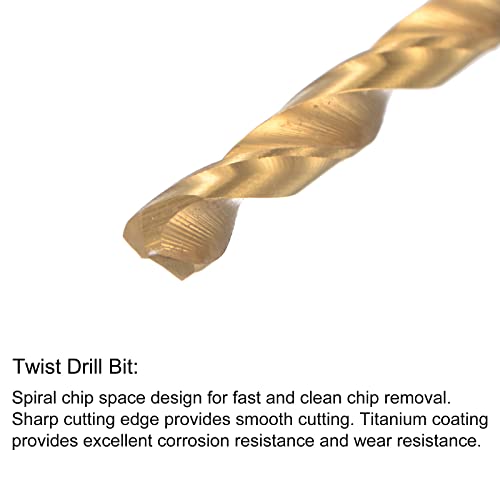 uxcell 8-32 UNC Straight Flute Thread Tap and 3.4mm Twist Drill Bit Set, Titanium Plated 6542 High Speed Steel Drilling Bit Machine Threading Tap - size: 8-32 UNC + 3.4mm