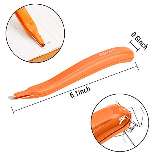 Staple Remover Professional Magnetic Easy Staple Removers Tool 3 PCS Staple Puller Remover Staple Pullers for Office, School and Home - color: Orange