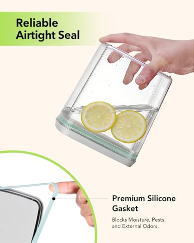 Airtight Food Storage Container with One-Touch Lid, 4.22 QT / 4.0 L Stackable Durable BPA-Free PET for Flour, Sugar, Cereal & Kitchen Pantry Organization. - color: 4.22Qt/4L