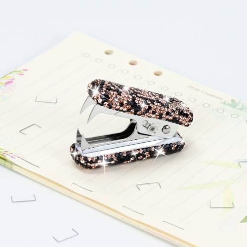 MultiBey Bling Acrylic Staple Remover with Metal Jaws, Black Gold - color: Black Gold