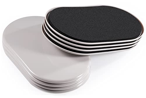 Heavy Duty Furniture Sliders for Carpet, 8 PCS 9-1/2" x 5-3/4" - size: 9-1/2 inch x 5-3/4 inch 8 PCS (Oval)