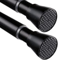 2 Pack Black Tension Curtain Rod for Windows 28 to 48 Inch - color: Black 2 Pack, size: 28-48"
