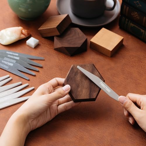 Honoson 20 Pcs Sanding Sticks Model, Low Grits Rating, Double Angle Shape - style: Double Angle Shape