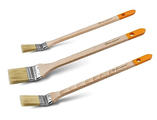 ROLLINGDOG 25mm, 38mm, 50mm Radiator Paint Brush Set - size: 25mm, 38mm, 50mm
