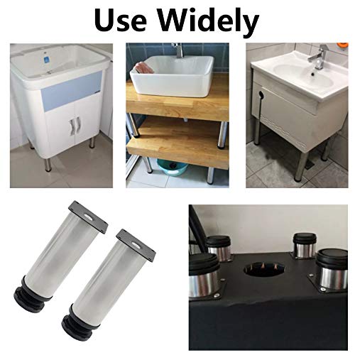 4 Pack Furniture Leg Set, 2" Dia 6" H Adjustable - size: 6 Inch