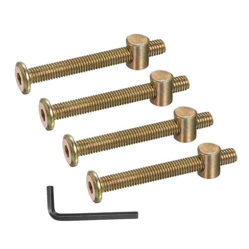 PATIKIL 4 Set Bunk Bed Bolts and Nuts Kit, M8x70mm Furniture Bolts Hex Drive Socket Cap Hardware Replacement for Beds Headboards Chairs - size: M8x70mm