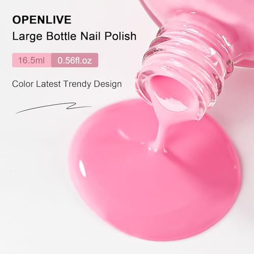 OpenLive 16.5ml Baby Pink Nail Polish Large Volume Quick Dry Nail Polish - color: Baby Pink