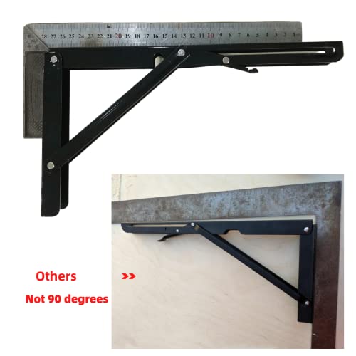 Folding Shelf Brackets 12 inch,Folding Brackets Heavy Duty Max.Load 410lb,DIY Space Saving Wall Mounted Folding Table,Pack of 2 - size: 12 Inch