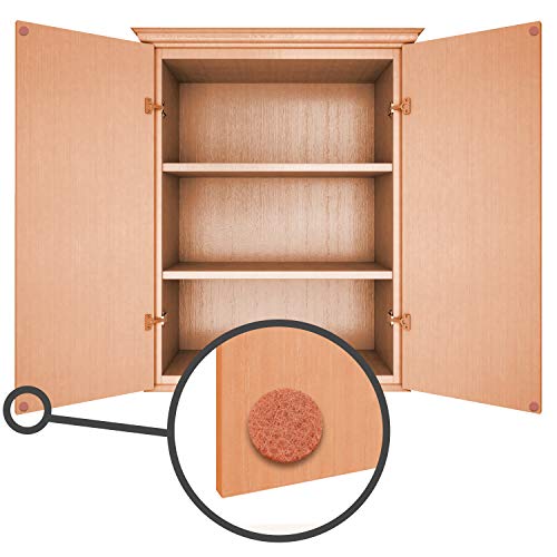 Furniture Felt Pads 3/8" (10mm) Diameter Round 3M Self Adhesive Protects Kitchen Cabinets, Drawers, Desks and Furniture Against Bumps and Scratches 200 Pack - Sienna (Maple) - color: Sienna 200 Pack