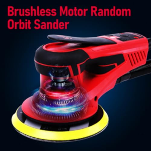 Electric Random Orbital Sander, PioneerWorks Brushless Motor Palm Sander