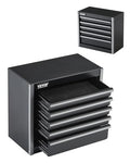 VEVOR Metal Tool Box, 8.6-inch, Portable Metal Tool Box with 5 Drawers, Small Tool Chest with EVA Liners and PP Feet Pads, Heavy-Duty Steel With Ball Bearing Opening and Powder Coated Finish, Black - size: 5 Drawers-Black