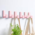 Teenyyou 6 Pcs Cute Kids Wall Hooks Adhesive for Backpack Pink - color: Pink