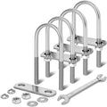 4 Sets M8 U Bolts 1-3/4 Inch Wide, 5/16" x 1-3/4"W x 4-1/4"L - size: M8 x 45mm x 115mm