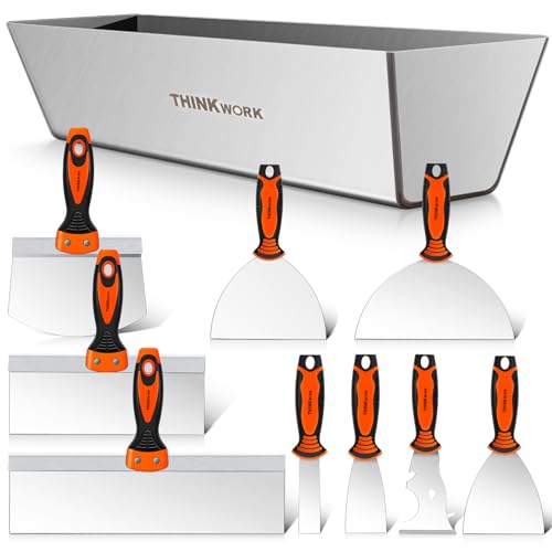 THINKWORK Drywall Knife Set, 10Pcs Drywall Tools Kit