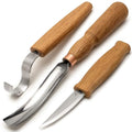 BeaverCraft Wood Carving Knives Kit Spoon Carving Tools S14 - Spoon Hook Knife Wood Carving Chisels Set Bowl Gouge - Whittling Knives Whittling Kit for Beginners - Hobby Knife Set
