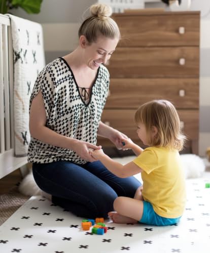 Yay Mats Extra Large Puzzle Play Mat, Brooklyn Cross - color: Brooklyn Cross White