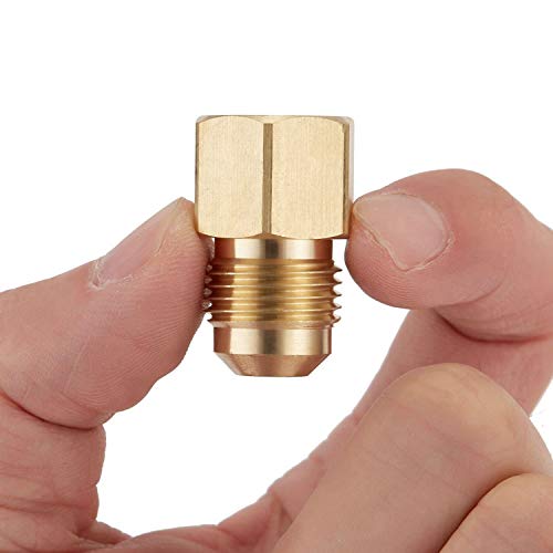 4 PCS 3/8 Inch Brass Propane Adapter Fitting, 3/8"Male Flare x 1/4"Male NPT - size: 3/8"Flare x1/4" NPT