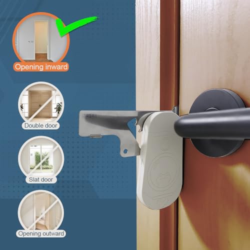 SeDoLi Portable Door Lock (Mute Dark Grey) - color: mute dark grey