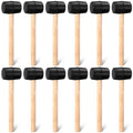 12 Pcs 7 oz Rubber Mallet Hammer with Wooden Handle
