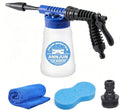 Car Wash Foam Gun Kit – Heavy Duty Spray Foam Gun with Hose Nozzle, Washing Sponge & Absorbent Towel, Adjustable Foam Cannon for Garden Cleaning, Pet Showering