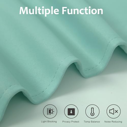 WdFour Classroom Lockdown Blackout Curtain 8W x 36L Aqua, 1 Panel - color: Aqua, size: 8"W x 36"L (Pack of 1)