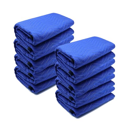 8 Pack Moving Blankets 40x72in Heavy Duty Padded Packing Blankets for Moving Shipping Protecting Furniture Professional Quilted Furniture Blankets for Moving Supplies - size: 8pack
