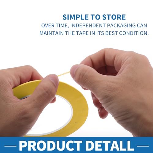 Painters Tape Fine Width 1.5mm 0.06 Inches x 52.5 Yards - color: Yellow, size: 0.06 Inches x 52.5 Yards