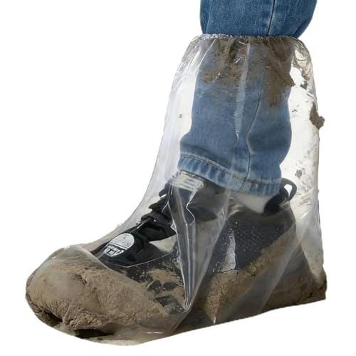 Yeios 50 Pack 15.35inch Tall Waterproof Disposable Shoe Covers for Rain Mud - color: 11*15.35inch