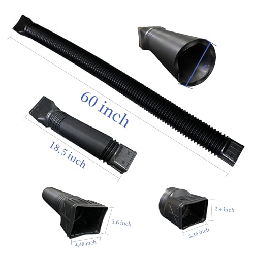 3 pack Flexible Rain Gutter Downspout Extensions,Drain Downspout Extender,Gutter Extension Flexible,Down Spout Drain Extension Pipes,Extendable from 21 to 60 Inches (3pcs black) - color: 3pcs black