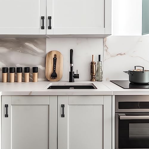 30 Pack Kitchen Cabinet Handles 3 Inch Hole Center Black Cabinet Pulls - color: Matte Black, size: 3 Inch Hole Centers