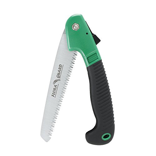 FLORA GUARD 7.7-Inch Folding Hand Saw - color: Green, size: 7.7 Inch