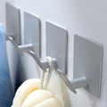 DELITON Adhesive Colorful Hanging Hooks - 4 Packs Gray Cute Kids Hooks& Bathroom Towel Hooks Stick on for Hanging - color: Light Gray